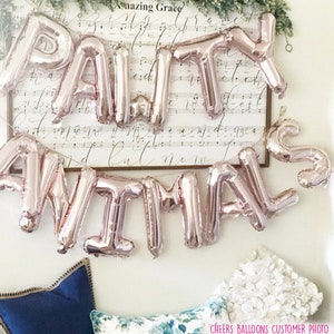 16 ROSE GOLD letter/number balloons create your balloon banner rose gold foil balloon letter balloons party decor image 7