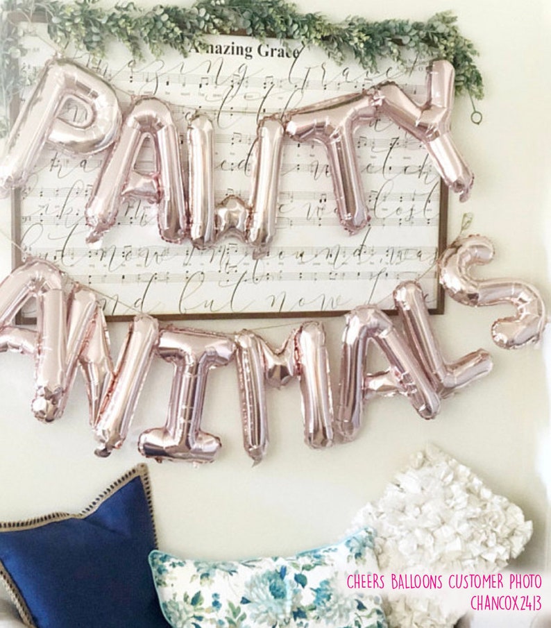 16 ROSE GOLD letter/number balloons create your balloon banner rose gold foil balloon letter balloons party decor image 7