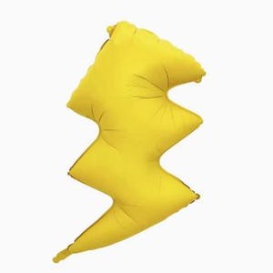 May include: A yellow lightning bolt shaped foil balloon.