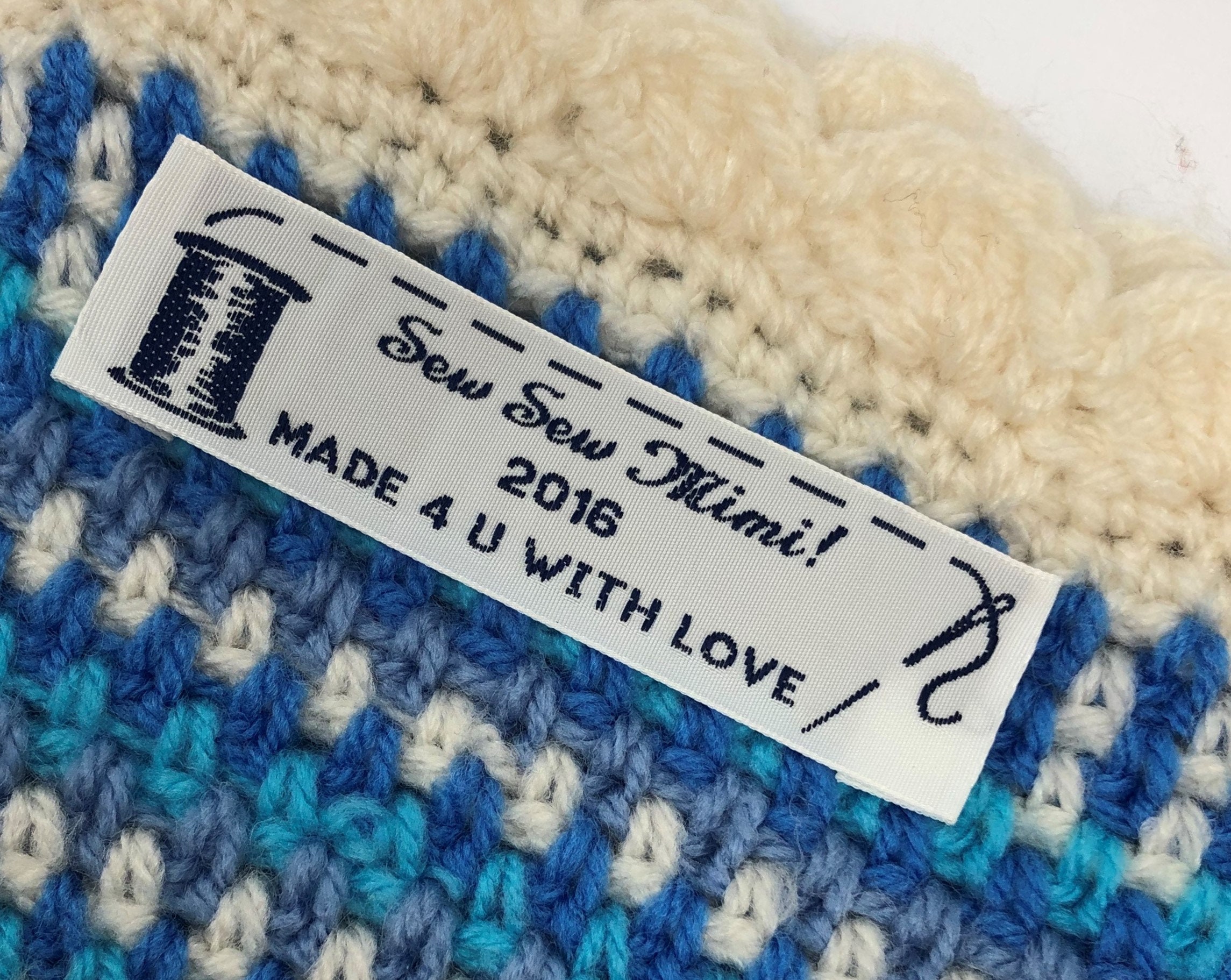 250 Personalized Sewing Labels - 1" Wide, 100% Woven! - Etsy