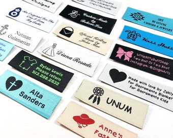 500 Essential Woven Sew-on Tags for Sewing, Knitting, Crafts and Small Business