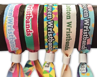 Custom Event Wristbands- 100% Woven -  Perfect for Festivals and Events