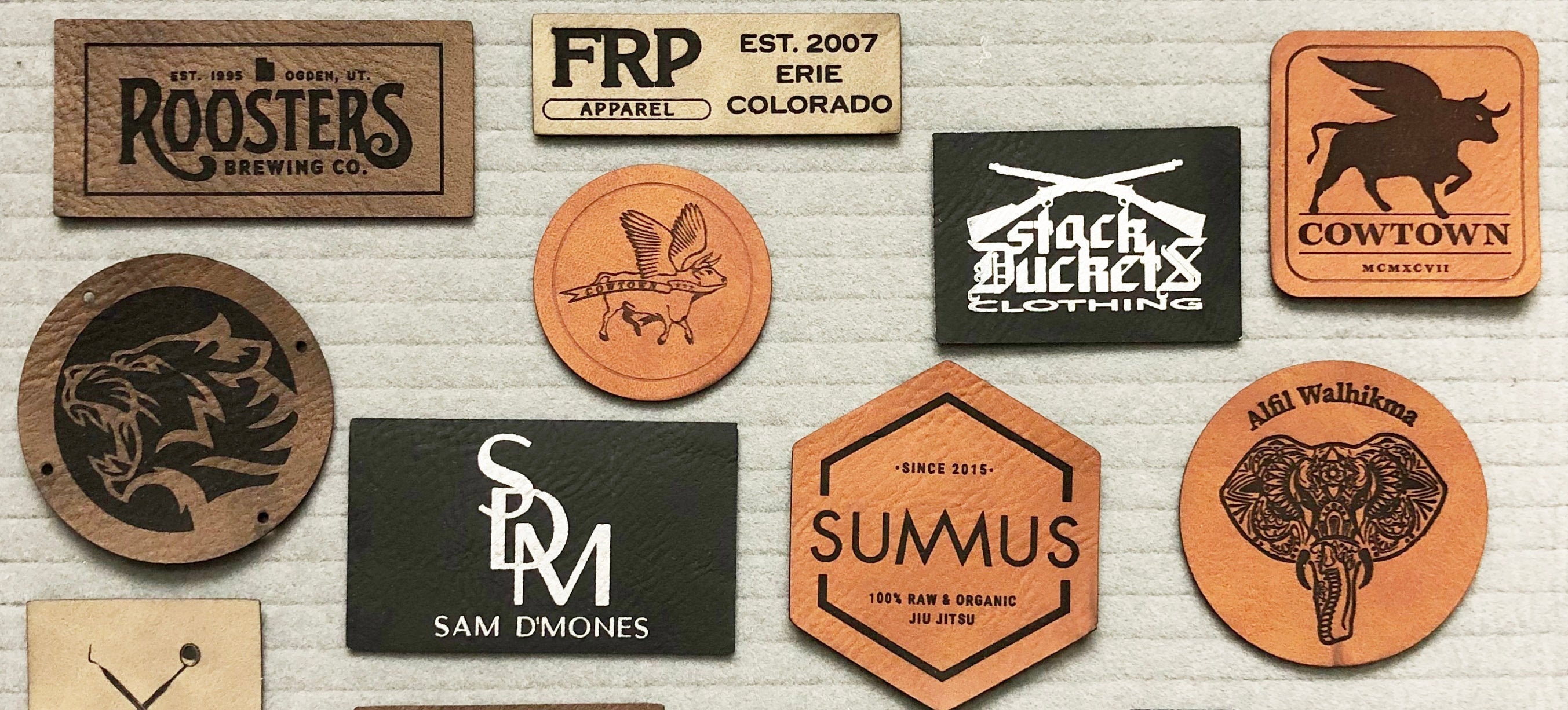 Personalized Leather Patch Custom Logo Engraved Faux Leather Etsy