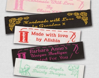 1000 Personalized Sewing Labels - 1" Wide, 100% Woven!