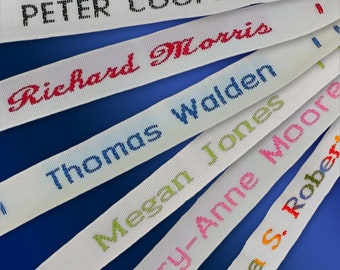 Woven Sew-on Name Tapes / School Labels / Name Tags for clothing