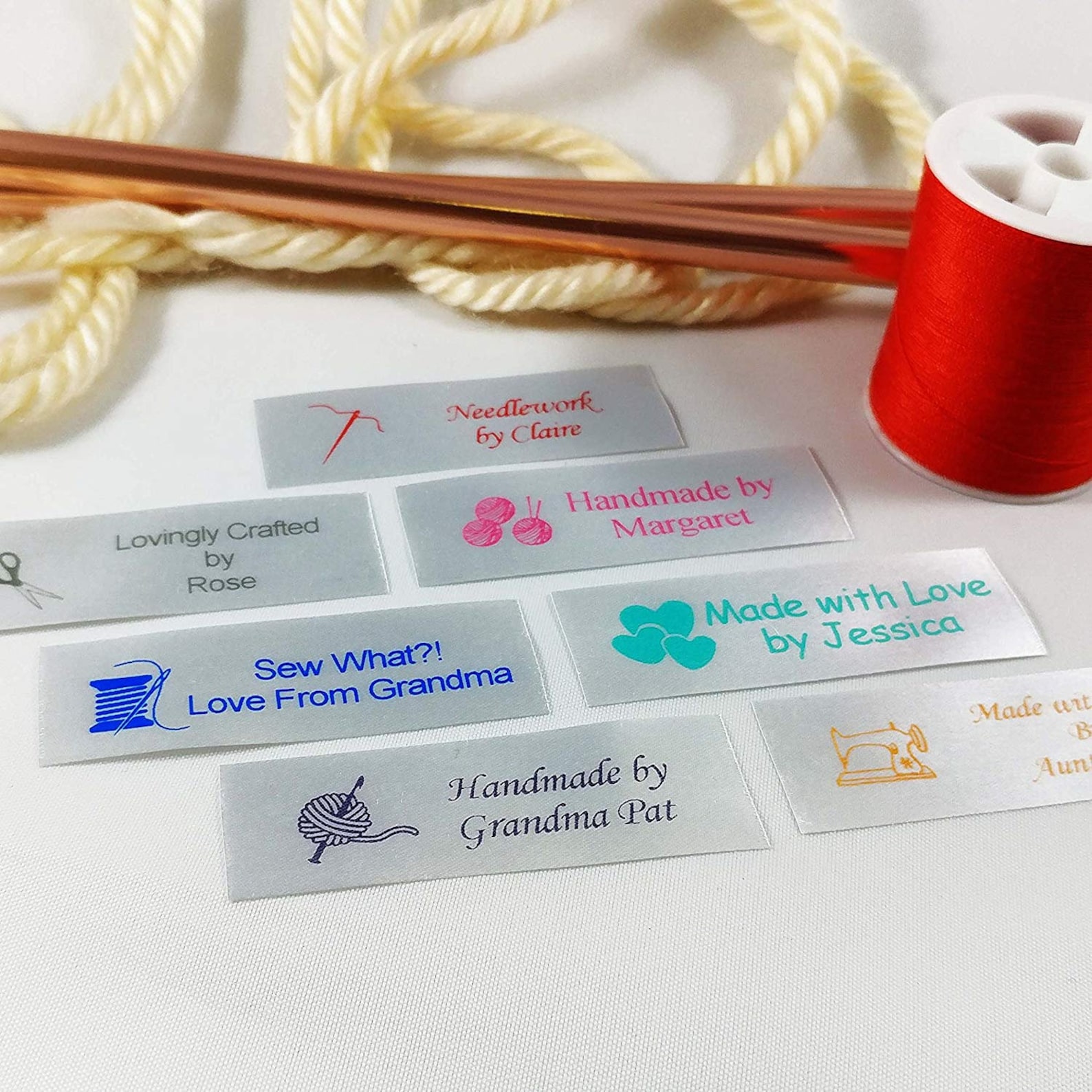 Personalized Satin Sewing Labels Etsy