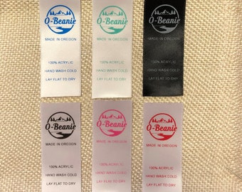 Custom Sew-in Satin Clothing Labels – Logo, Brand Name (1x2.5 inches)