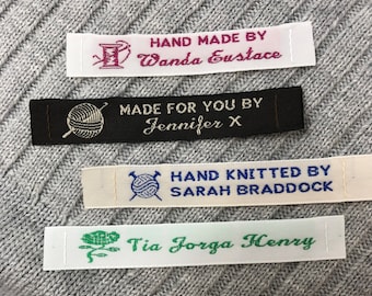 25 Personalized Sewing Labels - 1/2" Wide, 100% Woven!