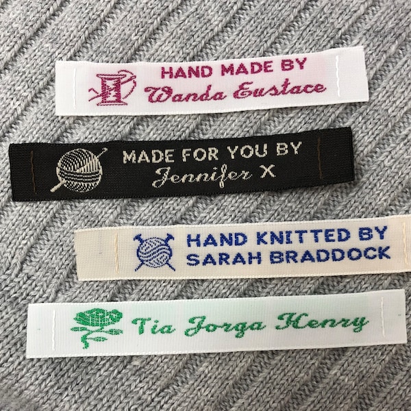 25 Personalized Sewing Labels - 1/2" Wide, 100% Woven!