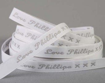 Personalized Woven Ribbon - Wedding Favor, Celebration Ribbon (3/8 inch)