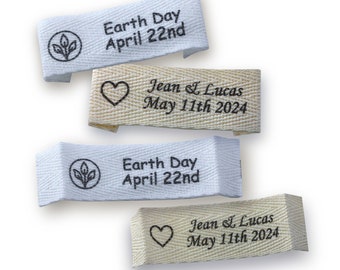 Personalized Cotton Sewing Labels - End Fold