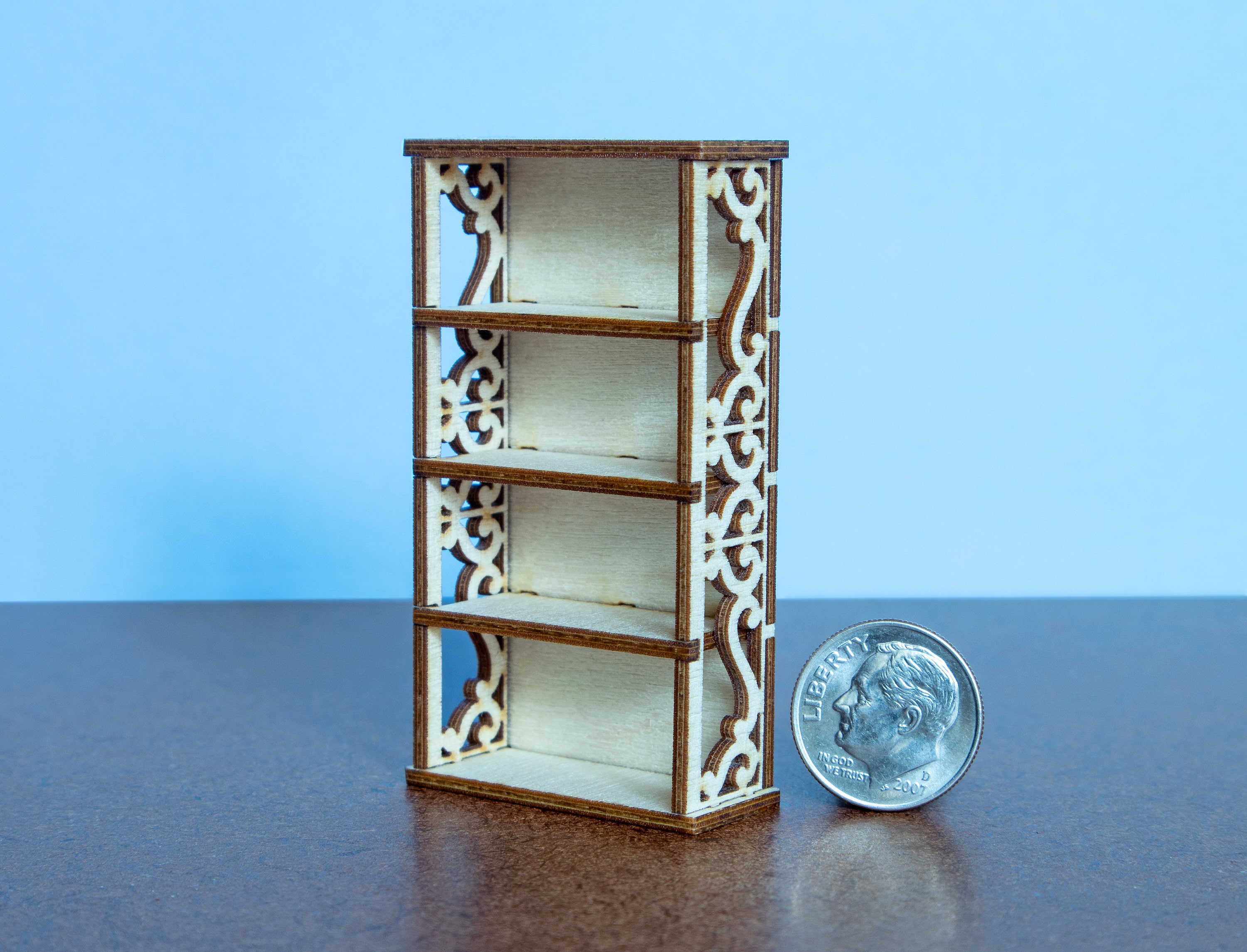 124 Miniature Bookshelf Kit wood dollhouse furniture Etsy