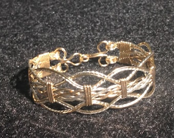 Twisted Wave Wire Wrap Bracelet