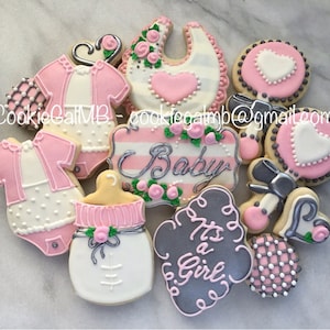 Baby Girl Shower Cookies