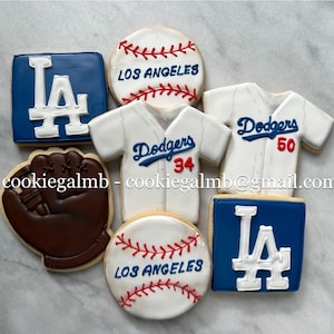 Dodger Inspired Baseball Theme Cookies