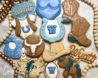 Western/Cowboy Baby Shower Cookies
