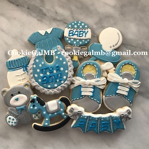 Baby Boy Shower Cookies