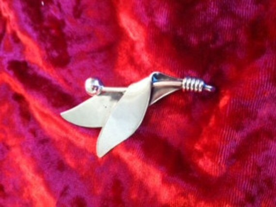 Sterling Silver Taxco Leaf Pin