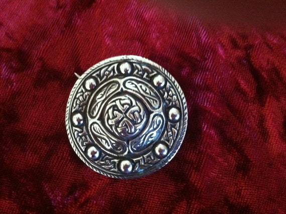 Vintage Robert Allison Sterling Silver Celtic Shi… - image 1