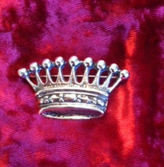sterling silver crown pin