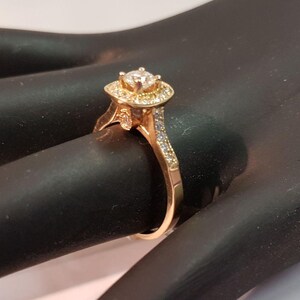 14K Yellow Gold Engagement Ring
