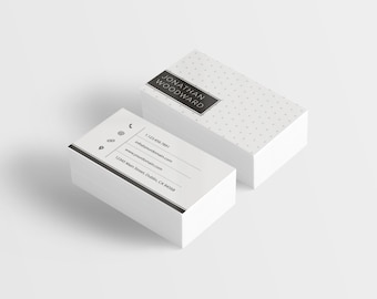 Tarjeta de visita en blanco y negro X