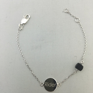 14k GEELGOUD Azabache-armband baby/kind, babyarmband, Azabache-armband, ID-armband