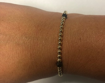 Azabache Beaded Bracelet, Brazalete de Azabache, Bead Bracelet, Azabache & Ball Bracelet, Protection Jewelry