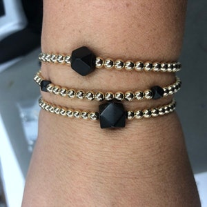 Azabache Beaded Bracelet, Brazalete de Azabache, Bead Bracelet, Azabache & Ball Bracelet