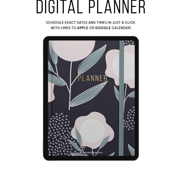 2024 Digital Planner with links to Apple and Google Calendar | ipad planner | Goodnotes planner