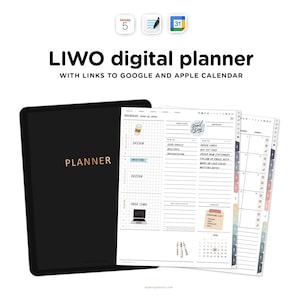 2025 Digital Planner with Calenadar Integration, Digital Planner iPad