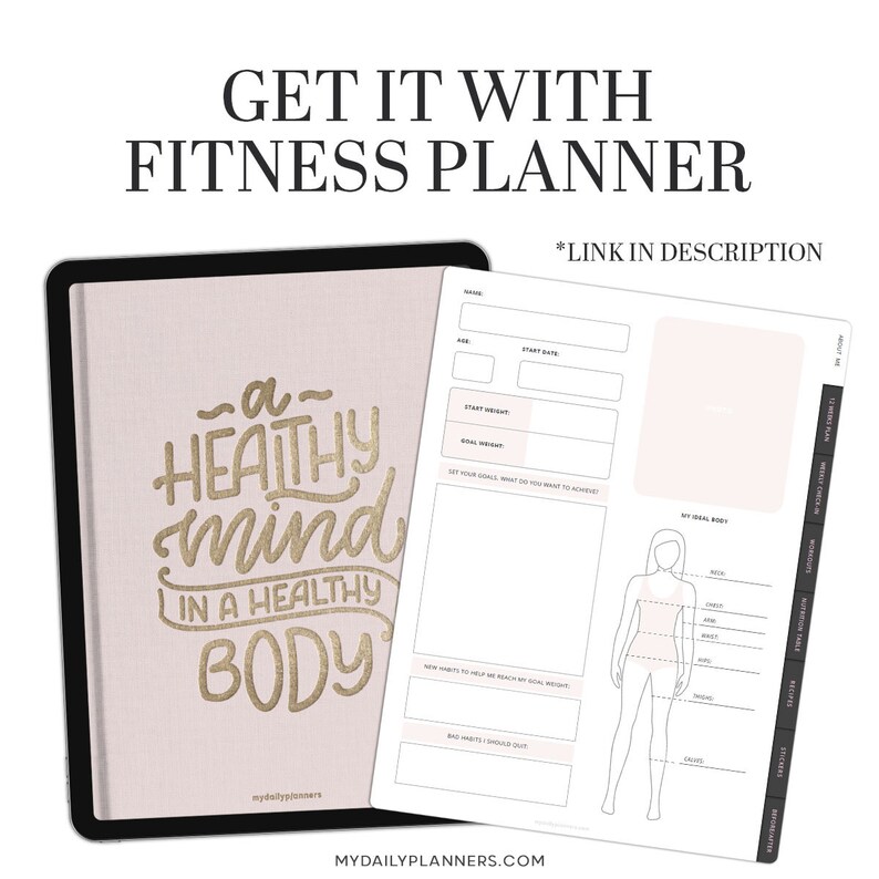 Självvårdsplanerare, digital hälsa- och skönhetsplanerare för Goodnotes, iPad-skönhet och fitnessplanerare bild 6