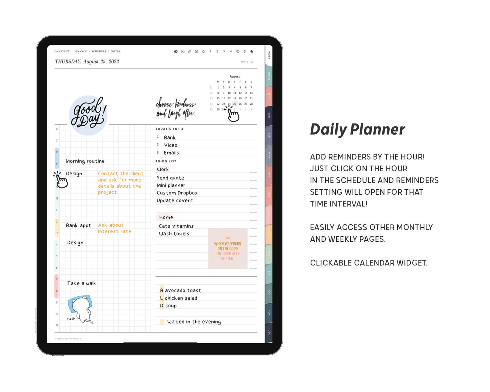 Digital Planner with Reminders setting for Apple or Google Etsy 日本
