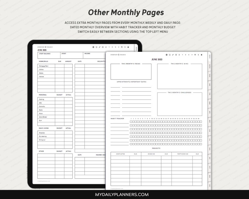 Digital Planner With Reminders Setting for Apple and Google Etsy