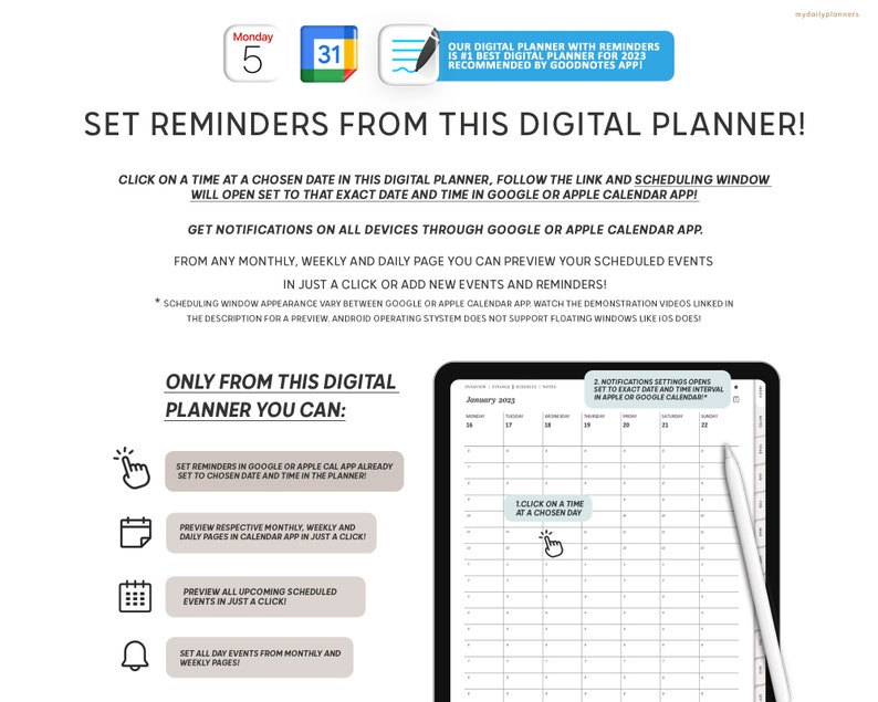 Digital Student Planner 2025-2026 With Calendar Integration, Goodnotes ...