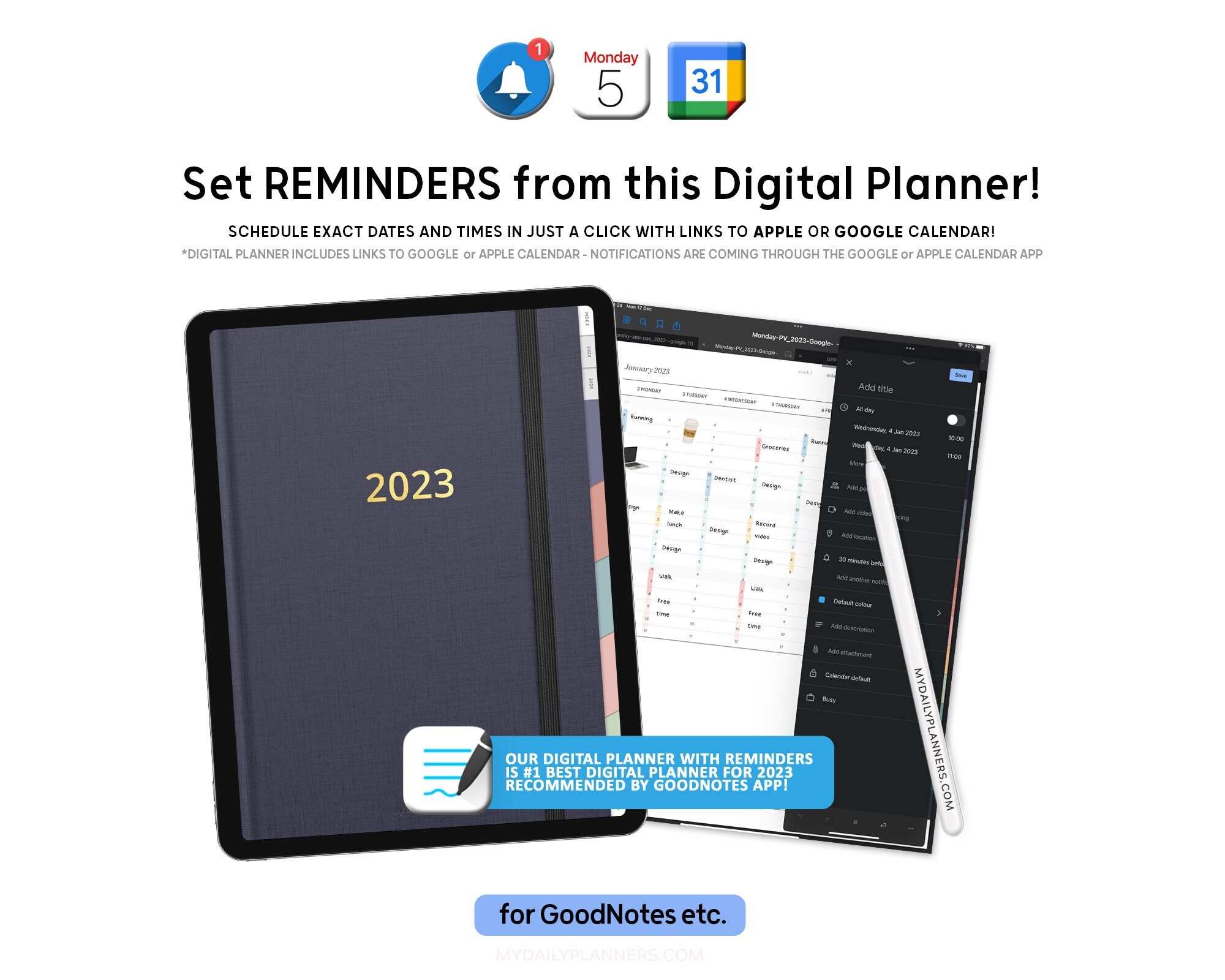Portrait Digital Planner With Links to Apple Calendar Google - Etsy portrait-digital-planner-with-links-to-apple-calendar-google-etsy
