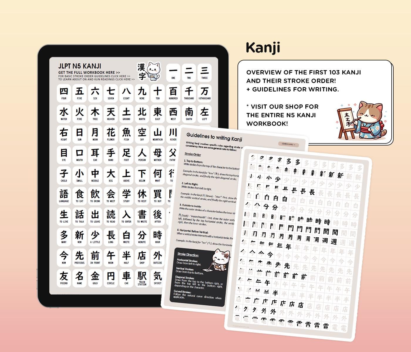 Beginner Japanese Digital Textbook - Learn JLPT N5 Kanji, Hiragana ...
