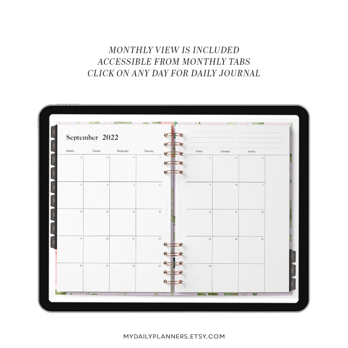 Dated Daily Digital Journal Digital Diary Digital Bujo Etsy