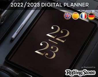 Digital Planner, 2022 Goodnotes planner, Notability, iPad Pro, English, Español, Deutsch, Français