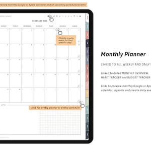 2024 Digital Planner with links to Apple or Google Calendar, Featured by GoodNotes, Digital Planner iPad, Samsung Notes Planner image 3