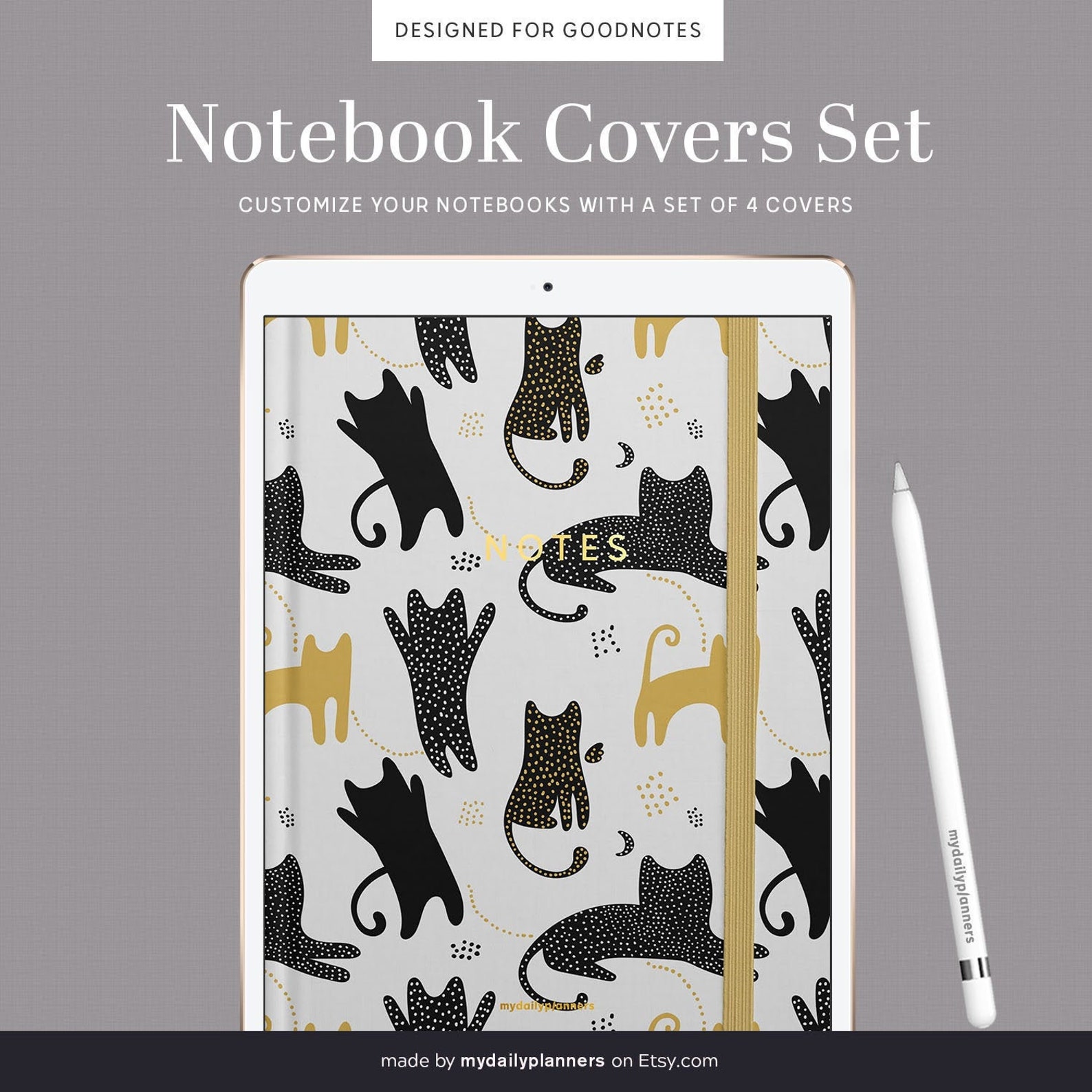 Digital Notebook Covers Set Goodnotes Study Notes - Etsy