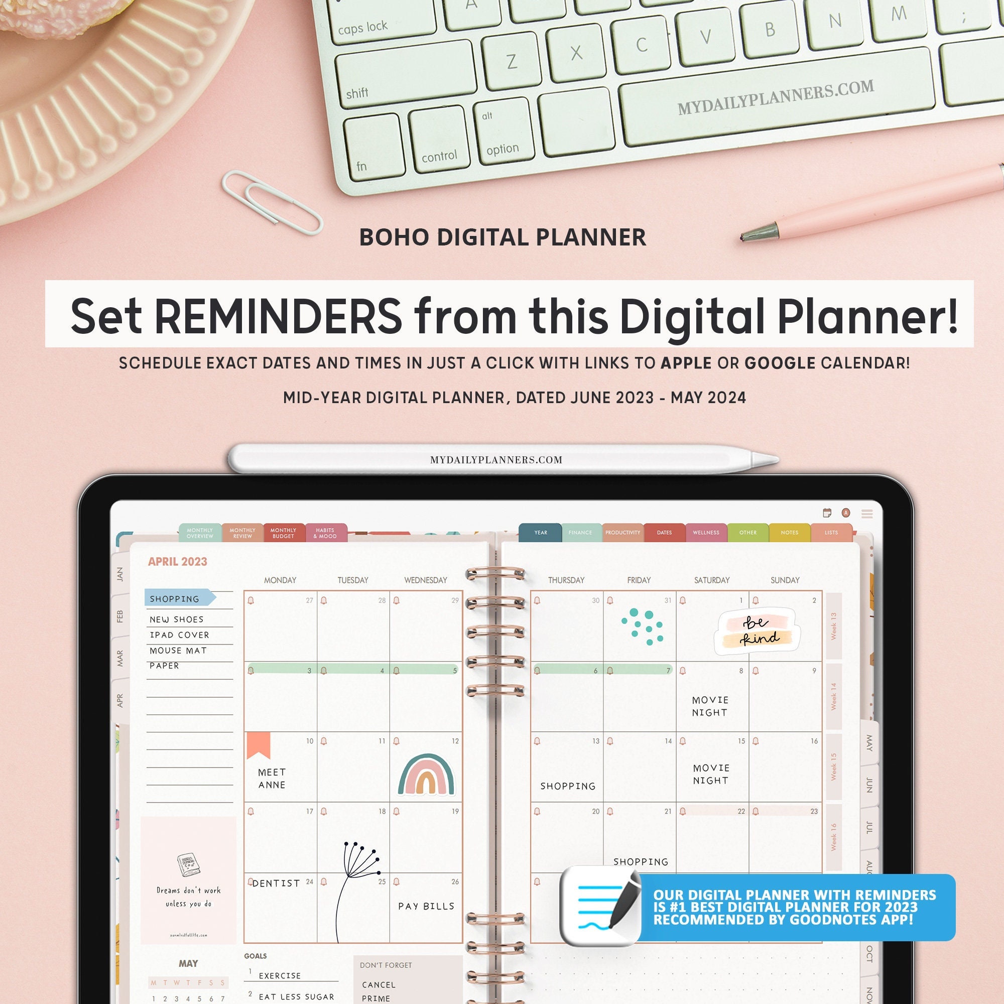 2023 2024 Mid-year Digital Planner for Ipad With Links to - Etsy 2023 2024 Mid-year Digital Planner for Ipad With Links to - Etsy