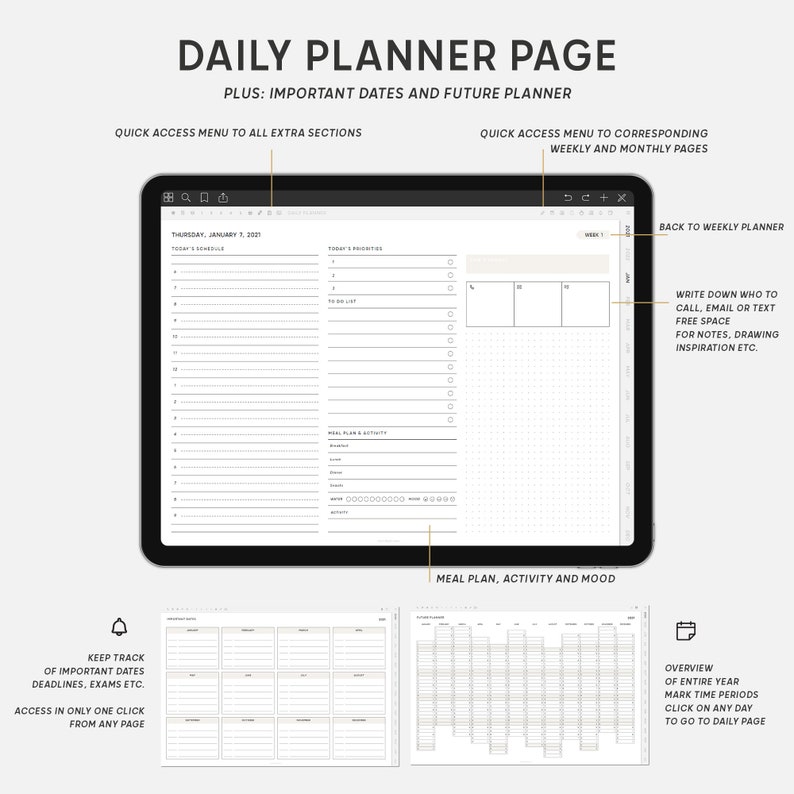 Digital Planner Goodnotes planner ipad planner notability Etsy