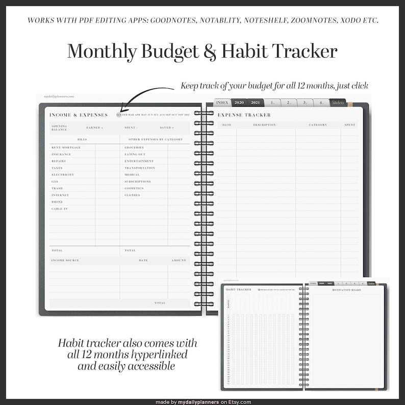 goodnotes weekly planner template