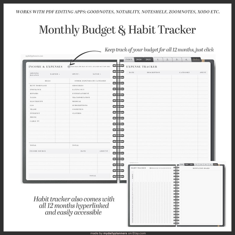 goodnotes weekly planner template