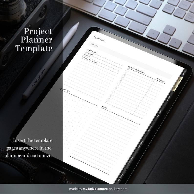 Digital Planner 2024-2025 Goodnotes planner, Simple iPad planner with links to Apple and Google Calendar, Samsung Notes Planner image 9