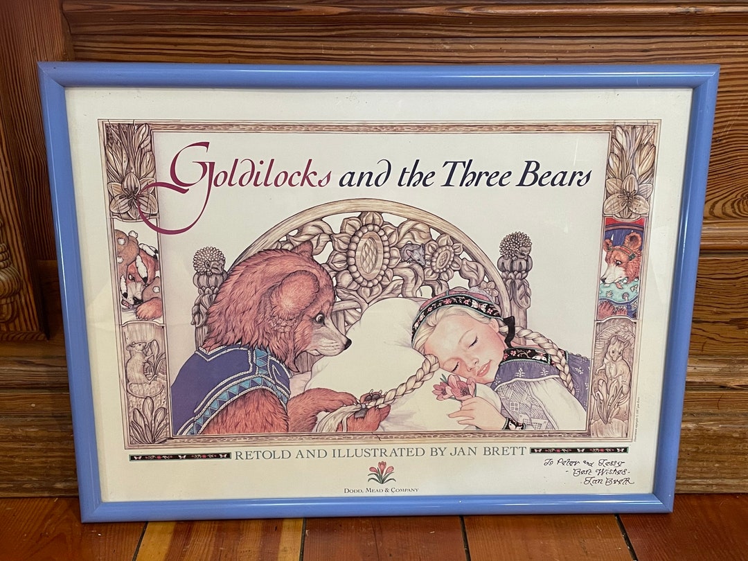 Vintage 1987 Framed Poster - Goldilocks and the Three Bears Retold and ...