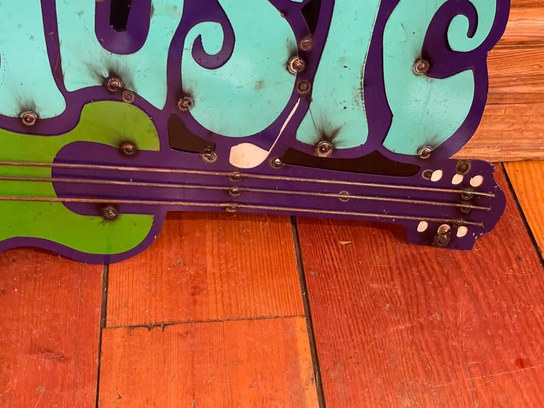 Authentic Handmade Rustic Cutout, Shaped & Welded Colorful Retro 1960's ...