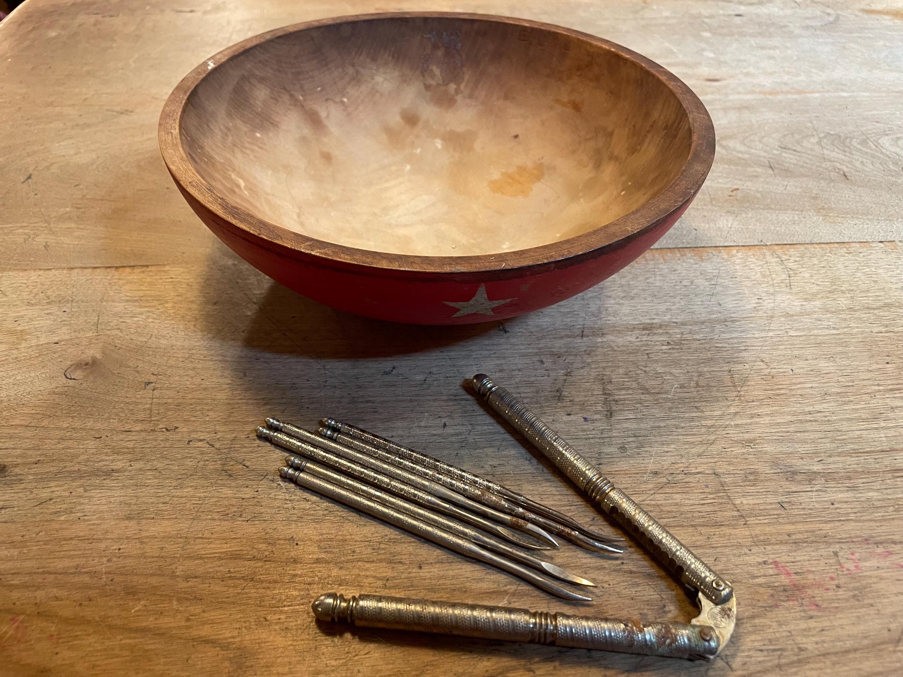 1960s Modernist Wood Nut Bowl + Nutcracker USA Patent - Ambianic