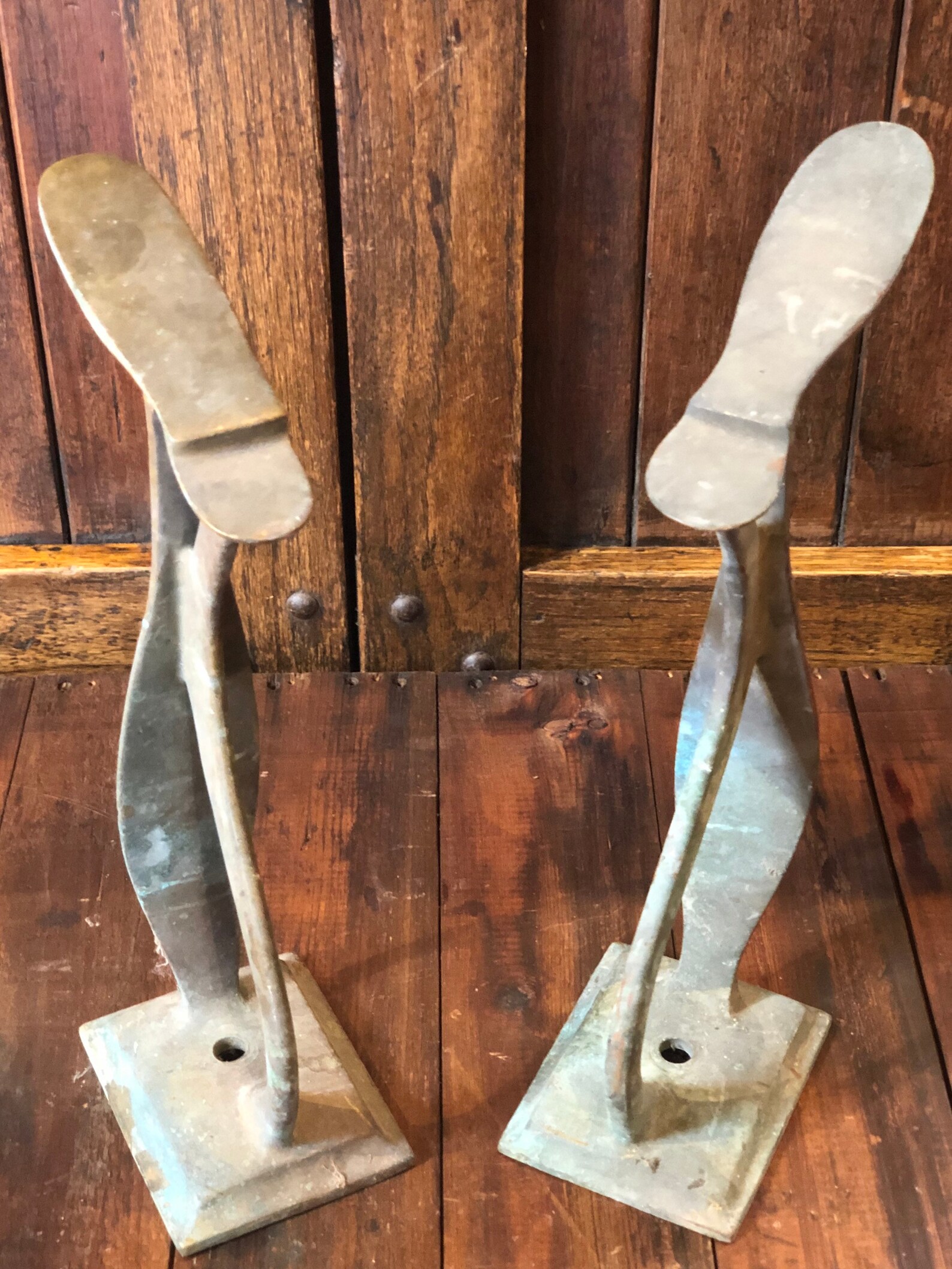 Vintage Early 1900's Solid Brass Shoe Shine Foot Rest Etsy